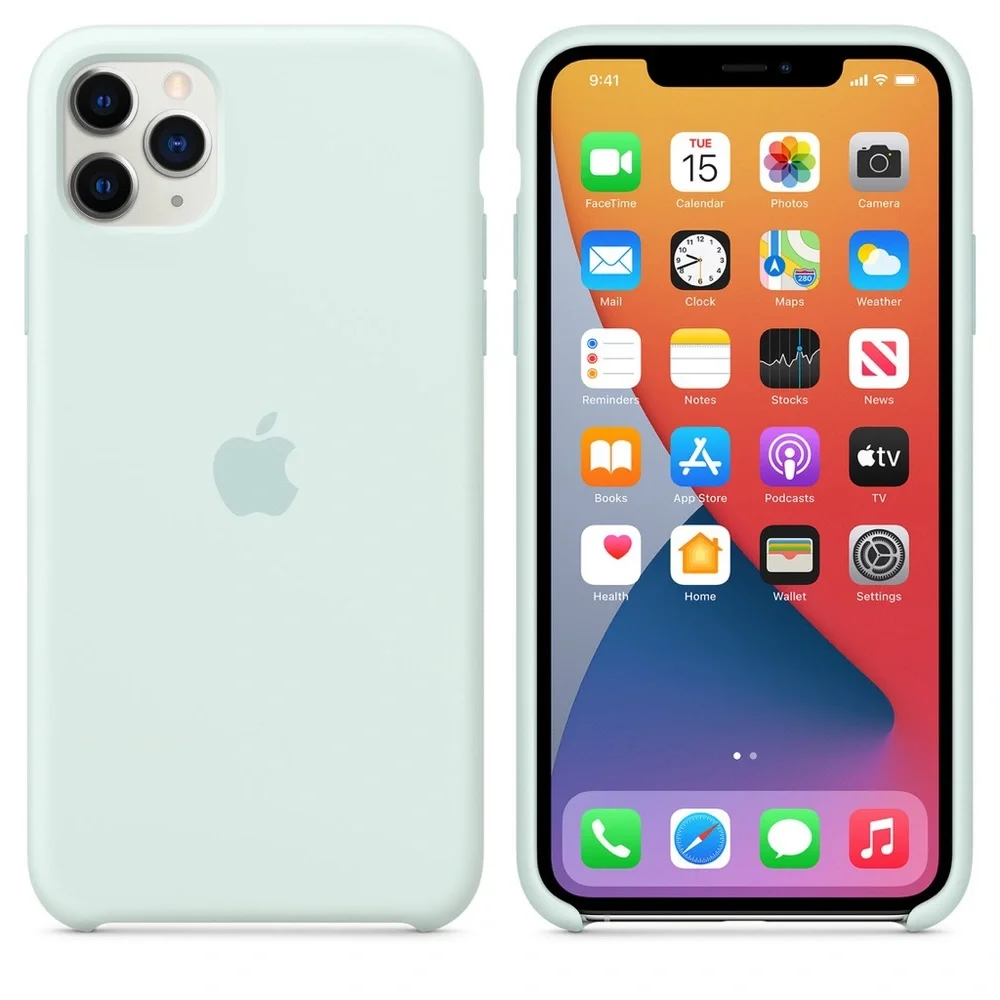 iPhone 11 Pro Max Silicone Case - Seafoam